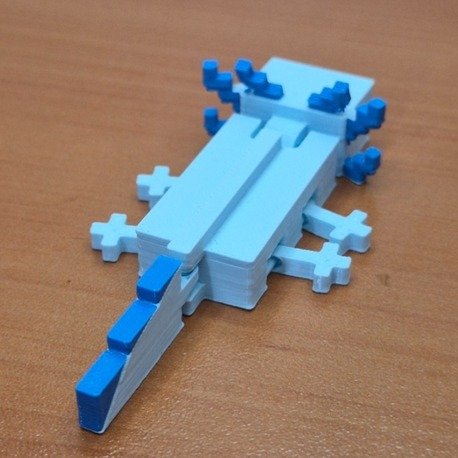 Minecraft Aksolotl 3D Figür Mavi - Görsel 4