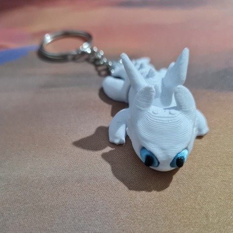 Ejderhanı Nasıl Eğitirsin Işığın Öfkesi (Light Fury) Anahtarlık