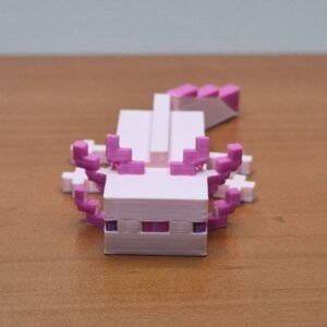 Minecraft Aksolotl 3D Figür Pembe