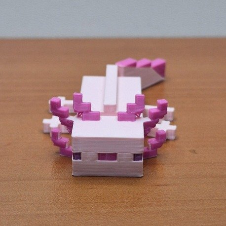 Minecraft Aksolotl 3D Figür Pembe