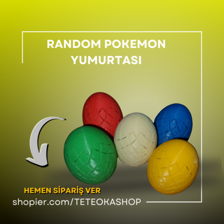 Random Elektrik (Sarı) Pokemon Yumurtası - 3D Baskı (Tekli) - Görsel 2