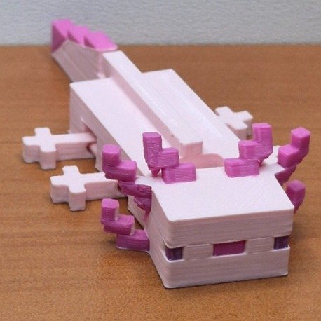 Minecraft Aksolotl 3D Figür Pembe - Görsel 2