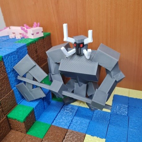Minecraft Ferrous Wroughtnaut Figür - Gamer Oda Dekoru - Görsel 4