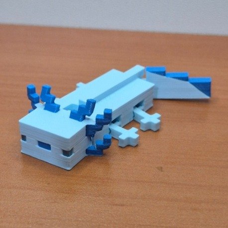 Minecraft Aksolotl 3D Figür Mavi - Görsel 3