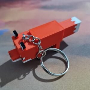 Minecraft Temalı Tilki Anahtarlık - 3D Anahtarlık