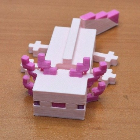 Minecraft Aksolotl 3D Figür Pembe - Görsel 3