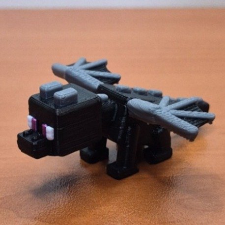 Minecraft Ender Ejderhası 3D Figür - Görsel 4